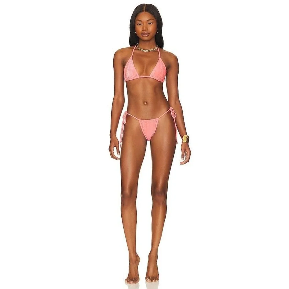 Good American NWT Sparkle Tiny Ties Bikini Bottom - Size 4/XL - MSRP $59